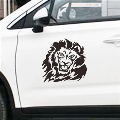 Autocollant de carrosserie de voiture avec logo tête de lion