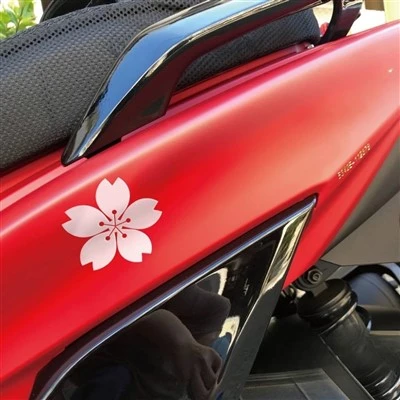 2pcs JDM Sakura Motorcycle Stickers