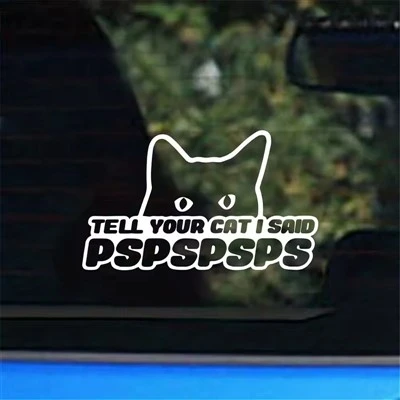 Dites à votre chat autocollant de fenêtre