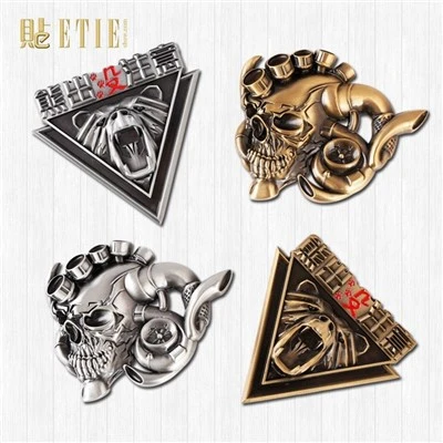 Emblème ABS Turbo Skeleton Doré Argent