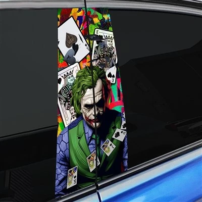 Autocollant de décalcomanie de pilier B de voiture, motif Joker