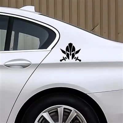 Autocollant de voiture de casque spartiate