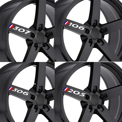4pcs Car Wheel Sticker pour la voiture Peugeot
