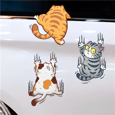 Autocollants drôles de voiture de griffe d'ours de chat