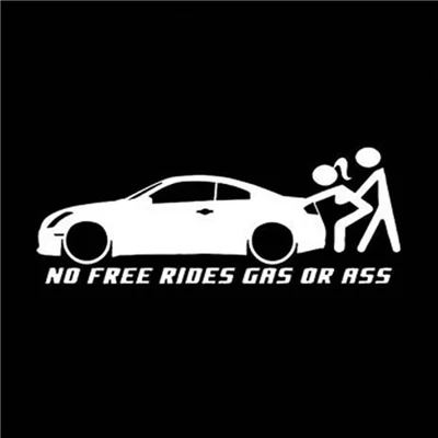 Décalcomanie de fenêtre de voiture Ass Or Gas Jdm