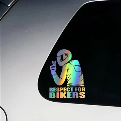 Autocollant de décalcomanie de respect des véhicules pour les motards