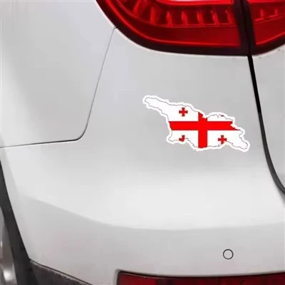 Carte du drapeau de la Géorgie Sticker