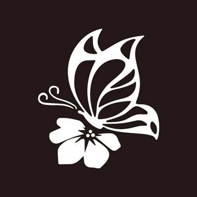 Autocollant de fenêtre de voiture, motif de papillon en plume