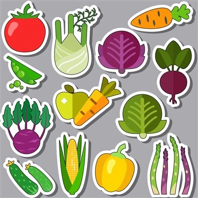 Carton Greens Sticker for Early Education