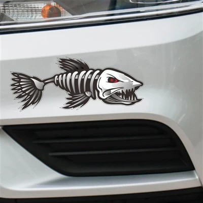 Badge d'étiquette de pêche de bateau de voiture de poisson de zombie