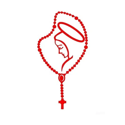 Décalage du chapelet Vierge Marie Fatima autocollant