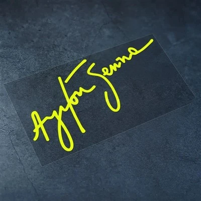 Autocollants de signature du conducteur d'Ayrton Senna