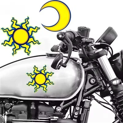 Autocollants de moto de la lune et du soleil
