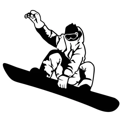 Autocollants imperméables de l'auto-snowboard