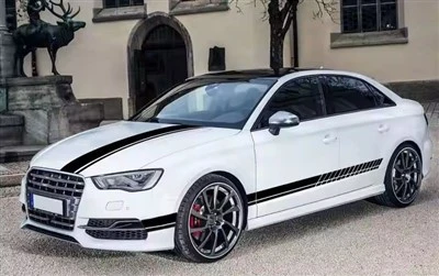 Personnaliser l'autocollant de rayures latérales de course pour Audi