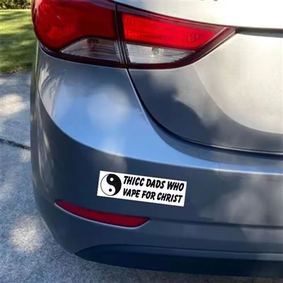 PAPAS THICC QUI VAPE POUR LE CHRIST Sticker