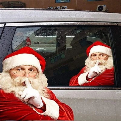 autocollant de père Noël en carrosserie