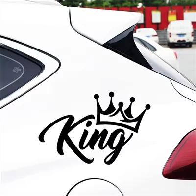 Autocollant de voiture créatif KING