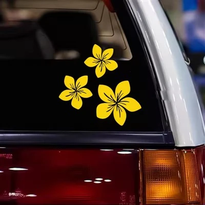 Autocollant de fleur de casque de pare-chocs automatique