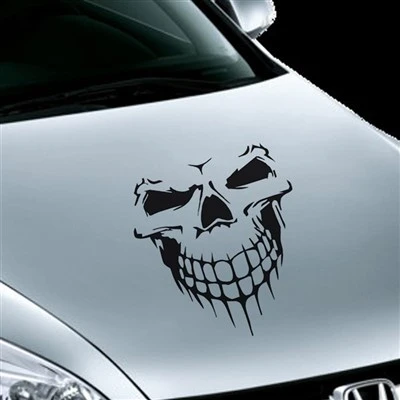 Autocollant de taille personnalisée de style squelette de voiture