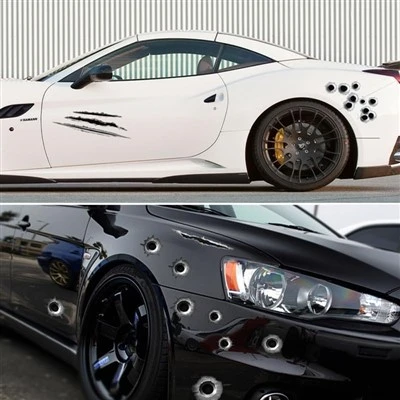 Autocollants trous de balle tatouage automobile