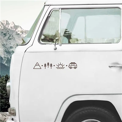 Autocollants de voiture de caravane de camping-car