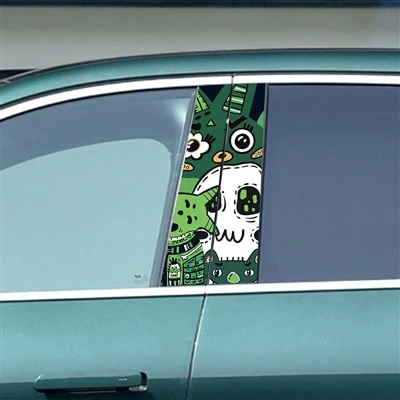 Autocollant en vinyle pour voiture, décoration de pilier B