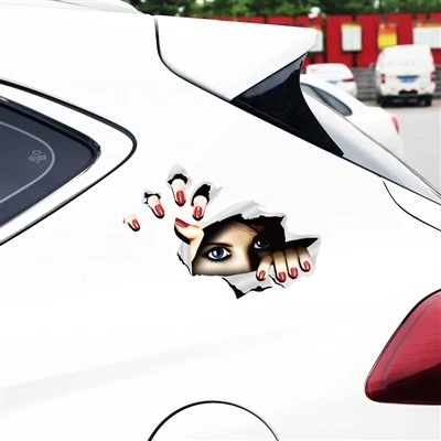 Décoration de voiture Funny Peeking Girl Eyes