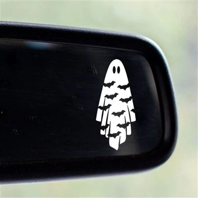Autocollant de motif fantôme de rétroviseur intérieur de voiture