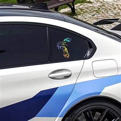 Autocollant de voiture adhésif découpé