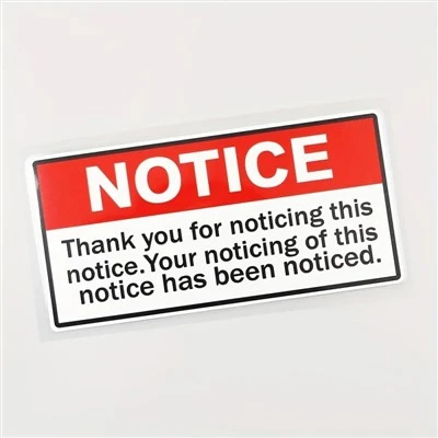 Scratch Sticker Funny Scar Warning Label