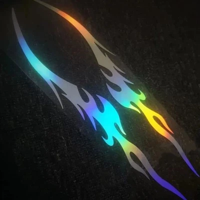 Autocollants de voiture Modified Flame Reflective Sticker
