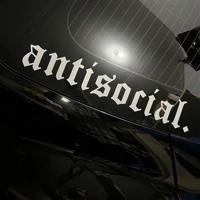 Style des décalcomanies antisociales Bannière de pare-brise