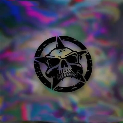 Autocollant de vinyle de style voiture pour le crâne pentagramme