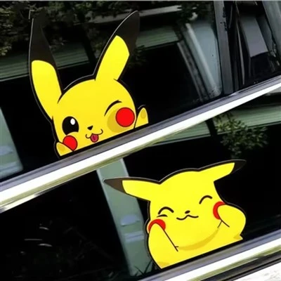 Autocollants de voiture Pikachu de dessin animé