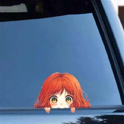 Dessin animé, fille, voiture, raideur