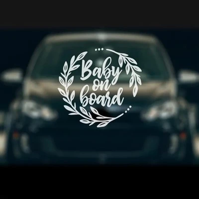 Bébé coloré à bord des autocollants de fenêtre arrière de voiture
