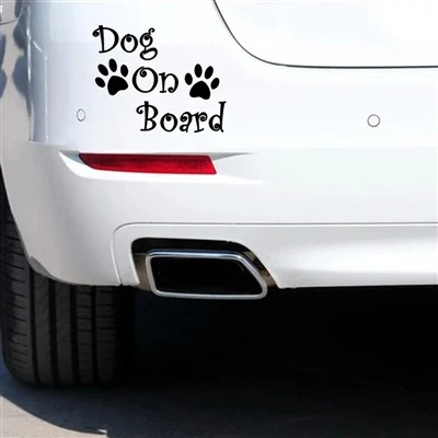 Chien à bord d'autocollant PAWPRINT mignon