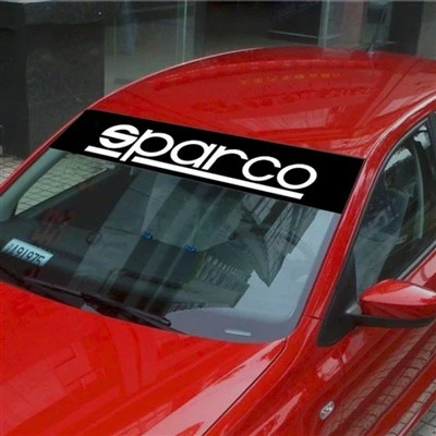 Autocollant de fenêtre avant Sparco, taille personnalisée