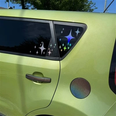 Stars Holographic Car Windows Body Stickers Body