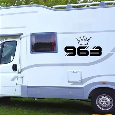 Autocollant en vinyle design pour camping-car