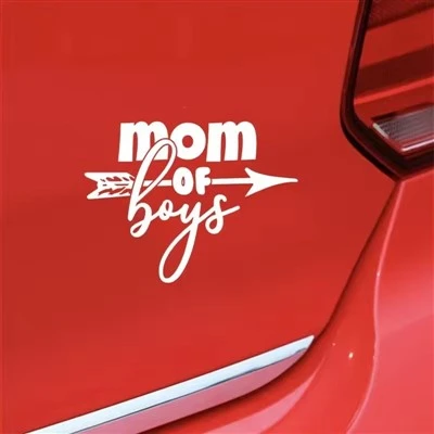 Autocollant de pare-chocs de fenêtre de voiture garçon et maman