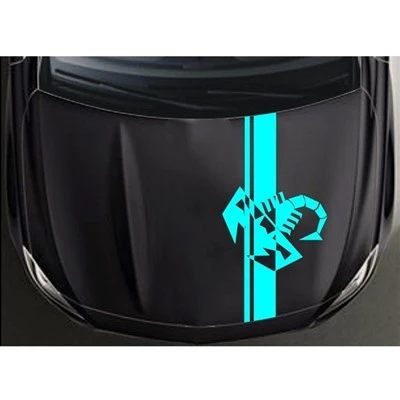Logo autocollants pour capot moteur FIAT 500