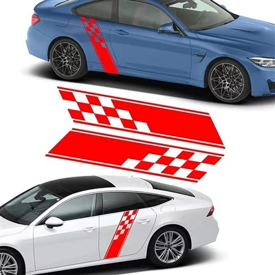 Autocollant de carrosserie de voiture de style course ETIE