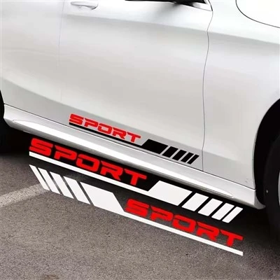 Élégants autocollants à rayures diagonales sport
