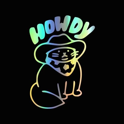 Autocollants de voiture drôles Howdy Cat Design Car Stickers Window