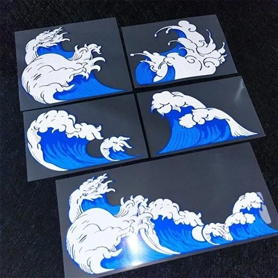 Autocollants de moto réfléchissants JDM Sea Wave