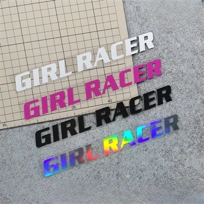 Girl Racer Motorcycle Stickers pour la fenêtre de la voiture
