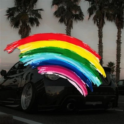Graffiti Rainbow Bridge Car autocollants