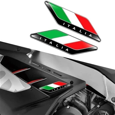 Italie Tricolor Flag Emblem Badge 3D
